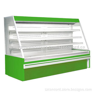 Multi-deck display cooler, used in wine cooler and open showcase design